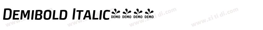 Demibold Italic字体转换